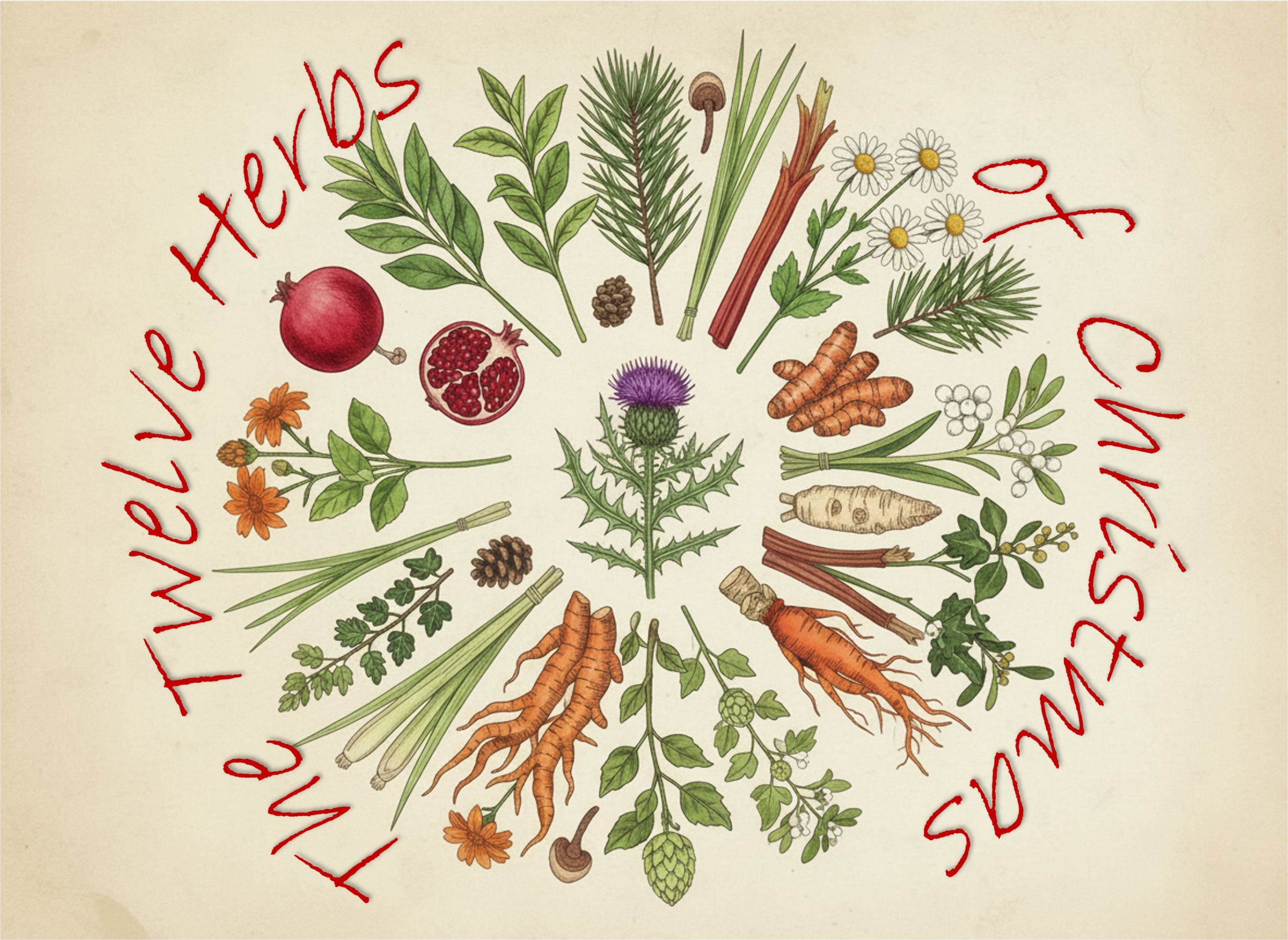 The Twelve Herbal Days of Christmas